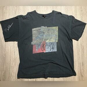 Vintage John Lennon imagine piano, autograph, graphic print T-shirt men’s XXL